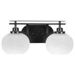 Toltec Lighting - Toltec Lighting 2612-MB-212 Odyssey - Two Light Bath Bar - Warranty: 1 Year Assembly Required: Yes Shade Included: YesOdyssey Two Light Bath Bar Matte Black White Muslin Glass *UL Approved: YES *Energy Star Qualified: n/a *ADA Certified: n/a *Number of Lights: Lamp: 2-*Wattage:100w Medium Base bulb(s) *Bulb Included:No *Bulb Type:Medium Base *Finish Type:Matte Black
