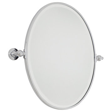 Minka Lavery 1431 24-1/2" x 19-1/2" Pivoting Oval Mirror - Chrome