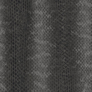Snakeskin Pattern Wallpaper, Dark Gray/Silver, Bolt