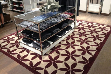 Custom area rugs for the grand opening of Harry Rosen at CF Sherway