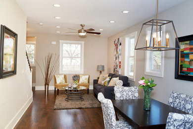 Inspiration for a transitional dining room remodel in Minneapolis