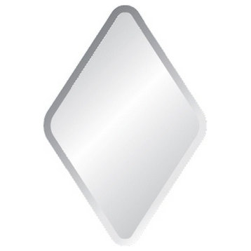 22"x34" Diamond Frameless Mirror with Polished Beveled Edges