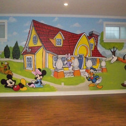 Mickey Playroom Mural, Murals By Marg - Baby And Kids