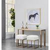 Coast To Coast Imports Avalon Gold & White Marble Marble Top Console Table