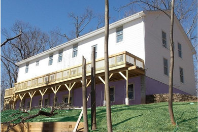 Example of a large trendy home design design in New York