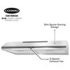 Cosmo Ducted Under Cabinet Range Hood, Stainless Steel, 30"