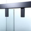 Brescia 48" W x 76" H Double Sliding Framed Shower Door, Matte Black