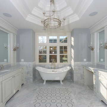 Stepped Ceiling Detail in Master Bath