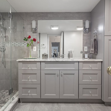 Transitional Guest & Primary Bathroom Alexandria