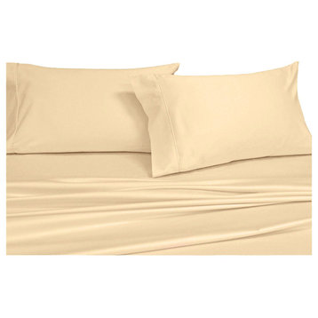 Abri Percale 100% Cotton 2PC Pillowcases Set, Canvas, King