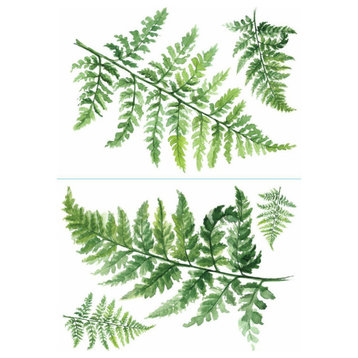 Green Watercolor Fern XL Giant Wall Decals