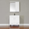 The Modern 30" Single Modern Bathroom Vanity Set, White, With Mirror