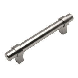 Cosmas - Cosmas 161-4SN Satin Nickel 4&rdquo; CTC (102mm) Euro Bar Pull [5 PACK] - Cabinet And Drawer Handle Pulls