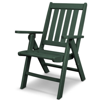 Polywood Vineyard Folding Dining Chair, Green