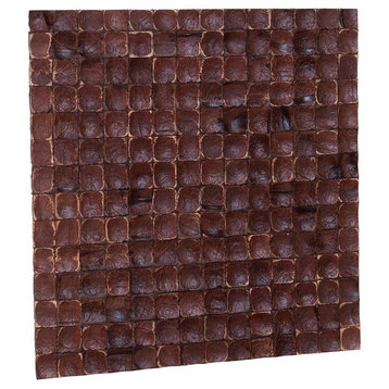 East at Main Brown Luster Coconut Shell Wall Tile