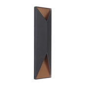 Craftmade Peak Large LED Pocket Sconce, Textured Black, Satin Brass