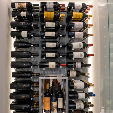Modern Wine Cellar Custom LED Halo Lighting