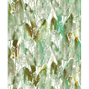 Grace & Gardenia GYF473704 Green Tropical Exotic Palm Leaves Wallpaper