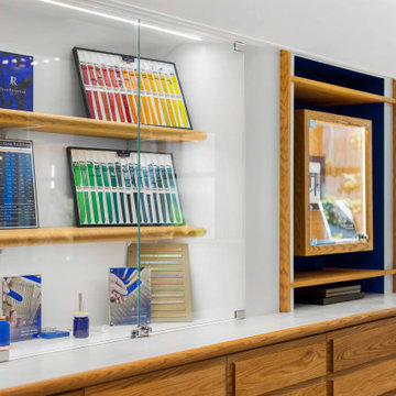 Contemporary Cabinetry Upgrade of a High-End Leather Atelier in Midtown