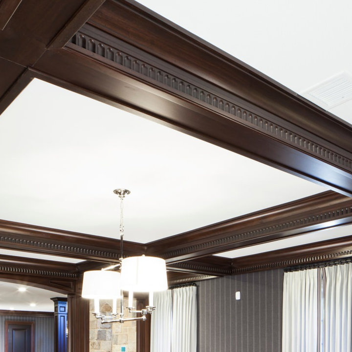75 Coffered Ceiling Basement Ideas You'll Love - February, 2025 | Houzz