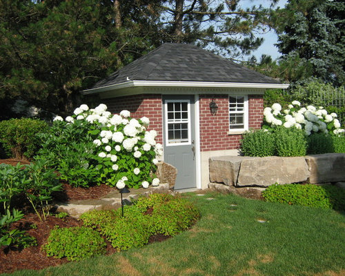Best Brick Garden Shed Design Ideas & Remodel Pictures | Houzz