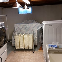 Unfinished Basement Laundry