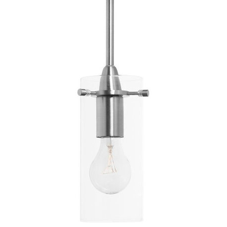 Effimero 1-Light Stem Hung Pendant Lamp, Brushed Nickel