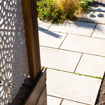 Split level garden in Essex with three levels