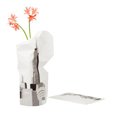 Pepe Heykoop Designs - Black and White Paper Vase Cover, New York - Vases