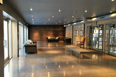 Inspiration for a contemporary hallway remodel in Raleigh