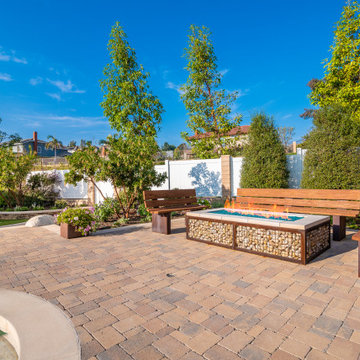 Custom Fire Pit and Benches