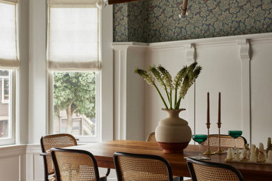 Example of a transitional dining room design in San Francisco