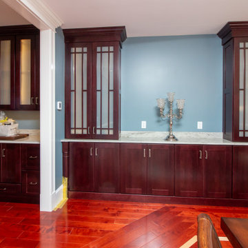 Transitional Cabico Unique Cherry Cordovan Kitchen Remodel with Butler’s Pantry