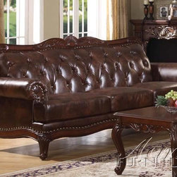 Acme Furniture - Birmingham Tri-Tone 100% LEATHER Sofa - M5945 - Fabric