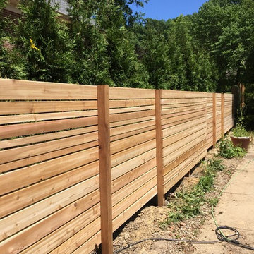 Custom Horizontal Cedar Fence