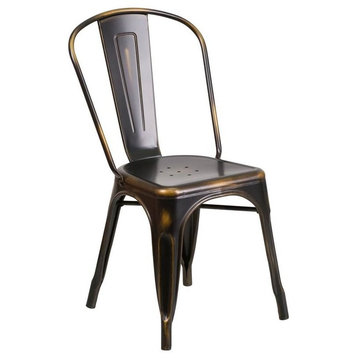 Flash Furniture Commercial Distressed Copper Stackable Chair - ET-3534-COP-GG