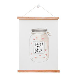 Jar Full Of Love Print - Drawings And Illustrations