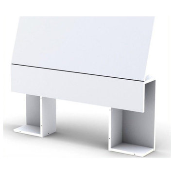 Nexera Blvd Full Storage Panel Headboard in White
