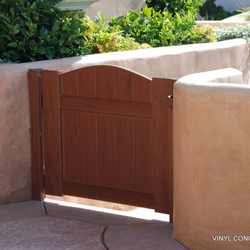 WALNUT VINYL (WOOD LOOK) FENCING,GATES,RAILING, PATIO COVERS, ETC.