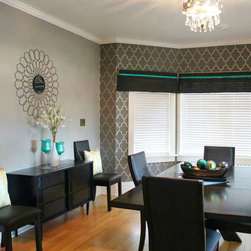 Marrakech Trellis Stenciled Dining Room