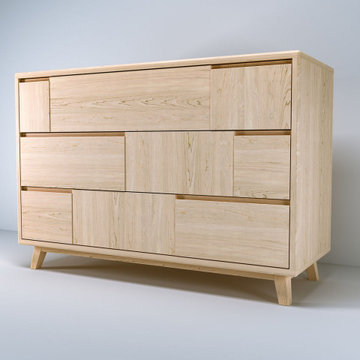 Nordic Design: Handcrafted Three-Drawer Scandinavian Style Dresser