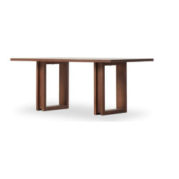 ZINHOME - Carmel Dining Table-Brown Wash - Dining Tables