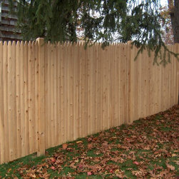 Solid Board Cedar Fence - Home Fencing And Gates