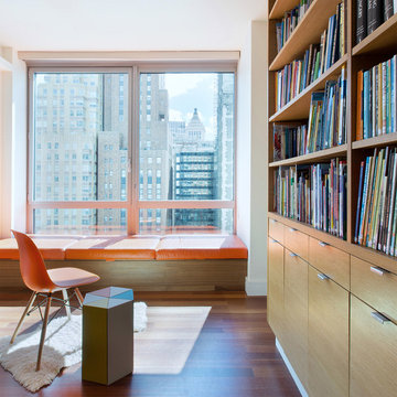 Built in bench seating along perimeter allows perfect perch to take in the view