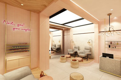 Laundry room - modern laundry room idea in Other