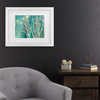 Julia Purinton 'Blue Birch' Matted Framed Art, White Frame, White Mat, 11"x14"