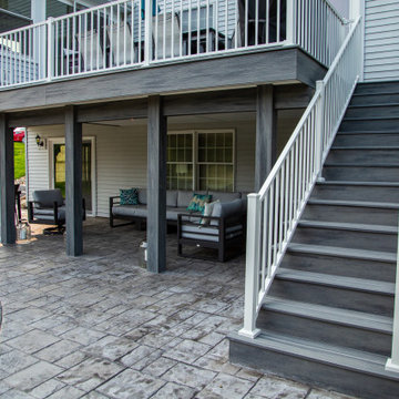 A Revitalized Outdoor Living Space for Over and Under Deck Enjoyment