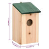 vidaXL Bird House 10 Pcs Wooden Bird House for Finch Bluebird Solid Wood Fir