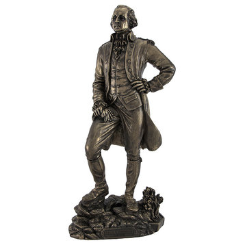Bronzed President George Washington Standing Triumphantly Statue