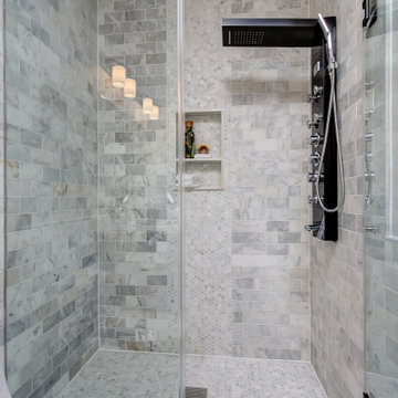 Bathroom Remodeling With Corner Tub,Standing Shower,Sink & Cabinet Space,Fairfax